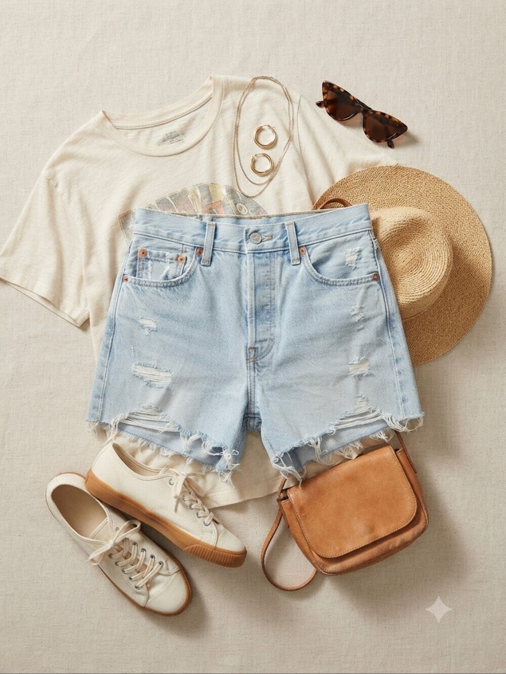 Levis Premium Wedgie Short Light Wash Distressed